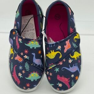 Simple Joys by Carters Girls 10 Sneaker Shoe Slip-On Dinosaurs